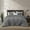 Grey, variant on Nanshing 3 Piece Comforter Set, Queen, White