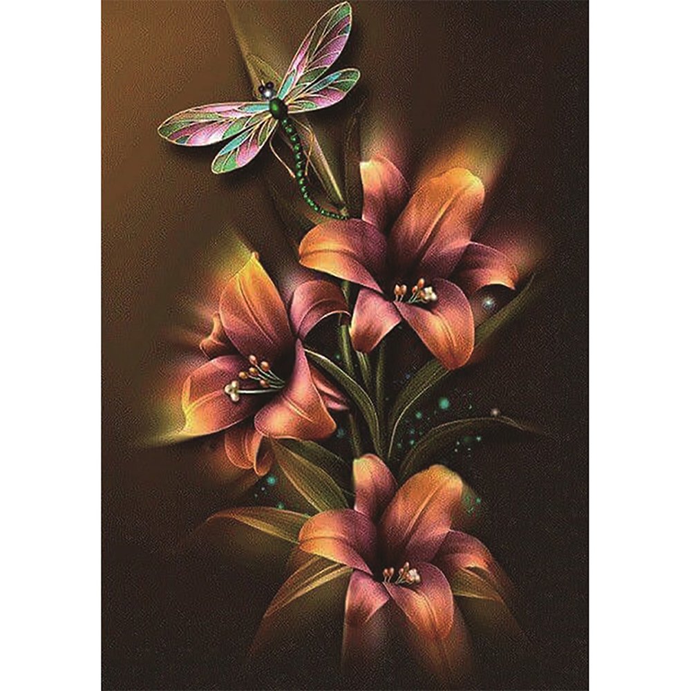 Dragonfly DIY 5D Full Drill Diamond Painting By Number Kits Embroidery