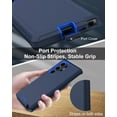 thumbnail image 6 of for Samsung Galaxy S24-Ultra Case, with Port Protection, Full-Body Silicone Rubber Covered, 3-Layer Combo Drop-Proof Cover Phone Case for S24 Ultra 5G(2024), Blue/Navy, 6 of 7