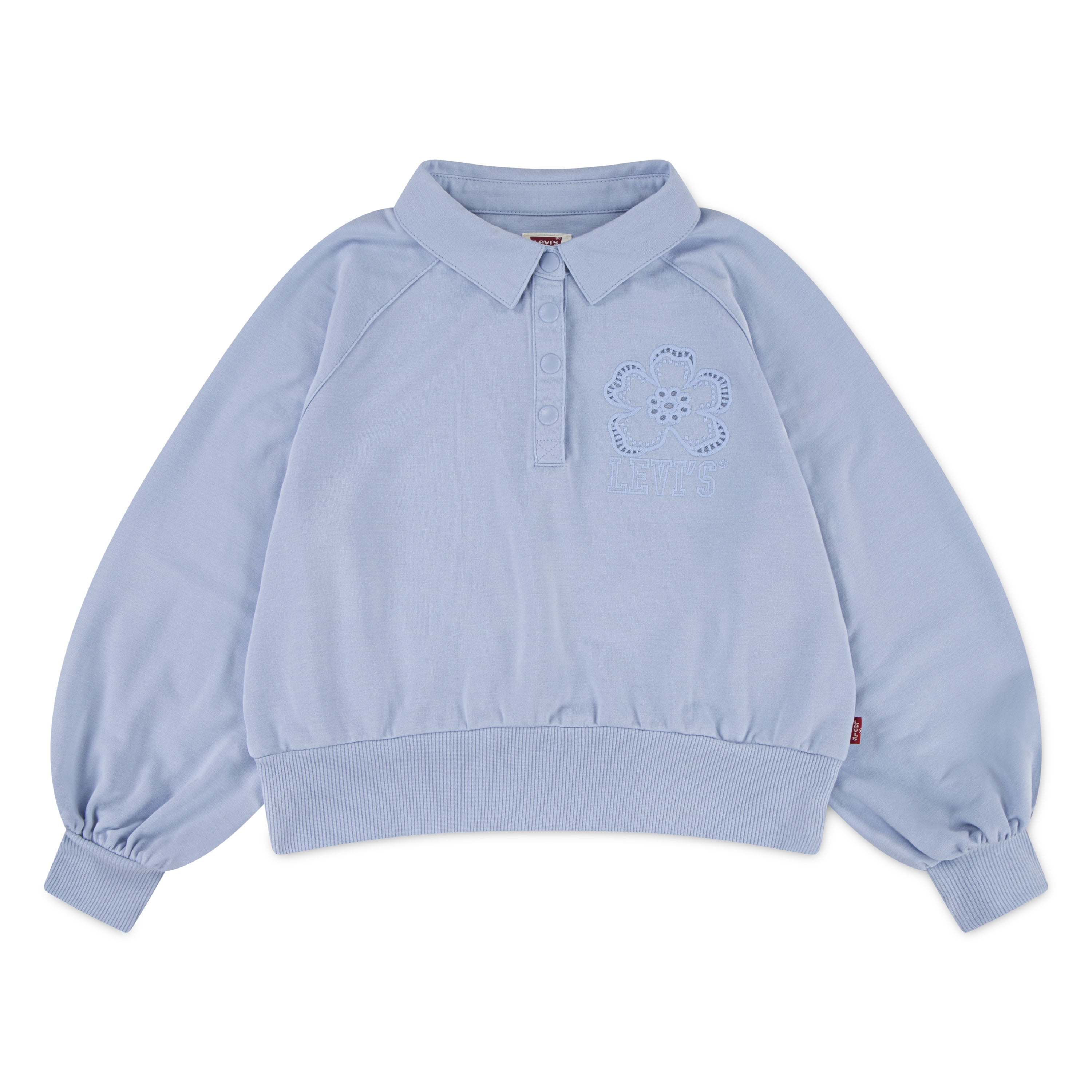 Levi's Girls Long Sleeve Collar Sweatshirt, Sizes 4-16