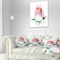 thumbnail image 3 of Designart Pink Rose with Paint Splashes - Floral Throw Pillow - 12x20, 3 of 5