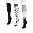 thumbnail image 4 of MUK LUKS Women's Wide Width Compression Nylon Knee-High Socks, 3-Pack, Shoe Size 6-10, 4 of 5