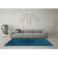 thumbnail image 3 of Ahgly Company Indoor Round Abstract Light Blue Modern Area Rugs, 6' Round, 3 of 4