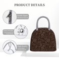 thumbnail image 4 of Fotbe Autumn Brown Plants Pattern Lunch Bag , Insulated Lunch Box, Small Leakproof Cooler Food Lunch Containers Reusable Lunch Tote Bags, 4 of 6