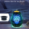 thumbnail image 5 of EQUSUPRO Wax Melt Warmer Wax Melter Wax Burner for Scented Wax Melts Electric Fragrance Warmer for Wax Cubes & Tarts, Vivid 3D Design 7 Colors LED Light Gift & Decor for Home Office (3D Skeleton), 5 of 6