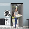 thumbnail image 4 of 2026 THICKENED Mosquito Net Magnetic Door 80x220cm Very Dense Mesh Mosquito Net Magnetic Door Fly Curtain Insect Repellent, Black, 4 of 5