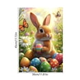 thumbnail image 4 of FEOLGEHLY Easter Garden Flag 30x45cm, Double-Sided Printing with Cute Bunnies Easter Eggs and Spring Plants, Durable Fade-Resistant Polyester Yard Flag for Outdoor Patio Lawn Porch Decoration, A, 4 of 7