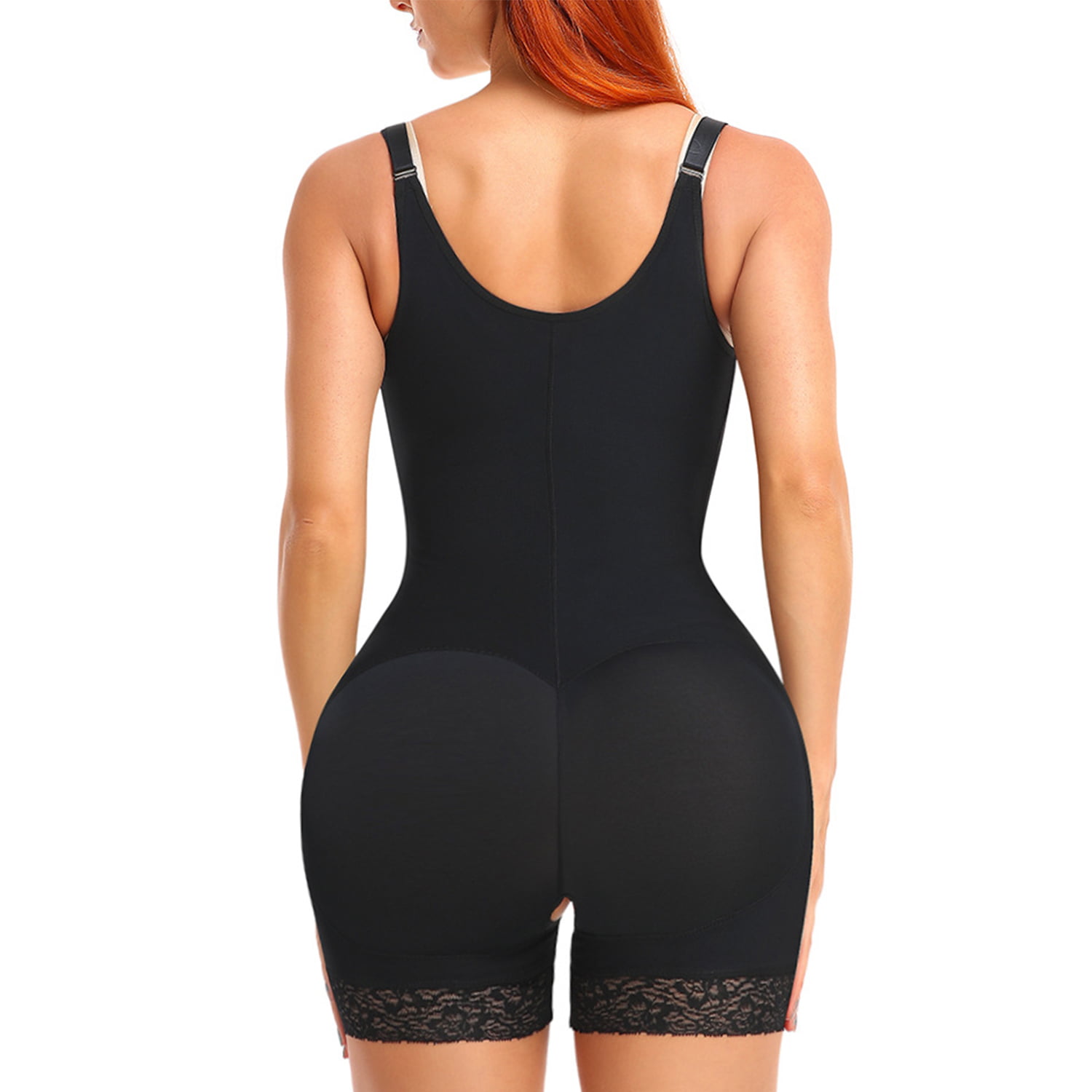 Body Shaper Fajas Colombianas Shapewear Women Postpartum Tummy Control Butt  Lifter Bodysuit Reductive Girdle Zipper Open size L Color Black