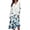Light Blue, variant on WTOBBY Floral Print Women's V-Neck Casual Long Sleeve Long Dress with Waist Accent Romantic Design for Tall Silhouette Comfortable Fit for All-Day Wear,Dark Blue L