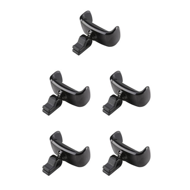 crativent Automotive Smartphone Holder Portable Rubber Lining Removable Rotatable Stand Bracket Rack for 3.5 to 6-inch Phones Black 5Set