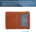 thumbnail image 3 of Adhesive Phone Wallet Smart Phones or Cases Brown PU Stick on Card Holder Elastic Storage, 3 of 6