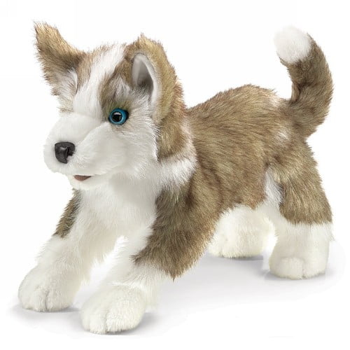 Folkmanis 15 Inch Sitting Dog Hand Plush Puppet for sale online 