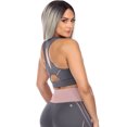 thumbnail image 3 of White Mark Women's Cut Out Back Mesh Sports Bra, 3 of 5