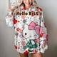 thumbnail image 1 of Suéter holgado con capucha y estampado de Hello Kitty para mujer, moda 2024, otoño e invierno, estilo kawaii, sudadera con capucha de anime, 1 of 1