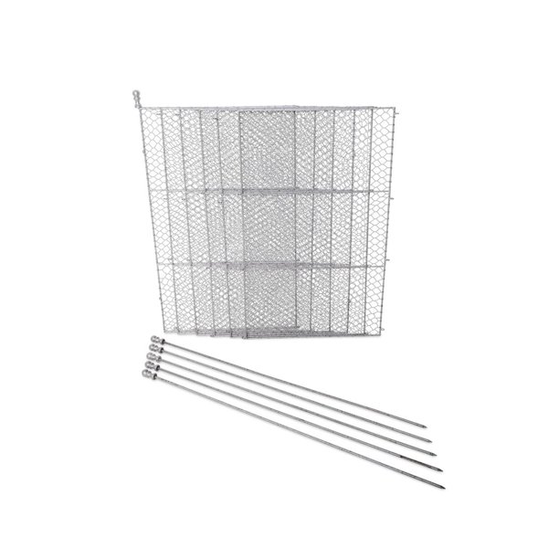 Tall Chicken Wire Critter Fence with Gate Galvanized