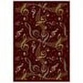 thumbnail image 2 of Virtuoso 3'10" x 5'4" Area Rug In Color Burgundy, 2 of 2