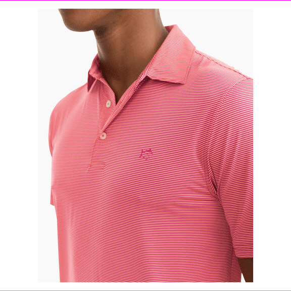 Men's Haig Point Stripe Performance Short Sleeve Polo BR Small
