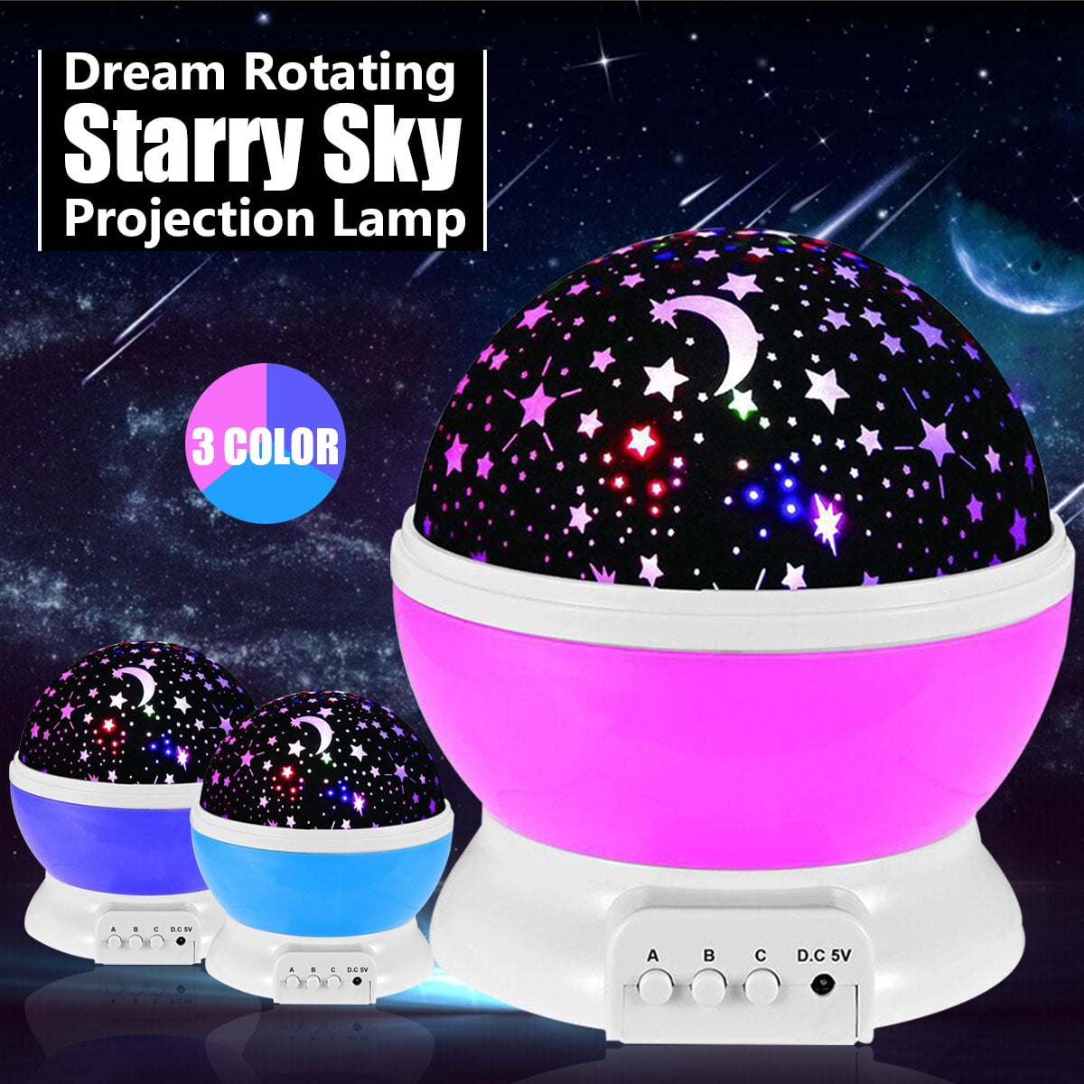 Lamps Lighting Ceiling Fans Led Rotating Projector Starry