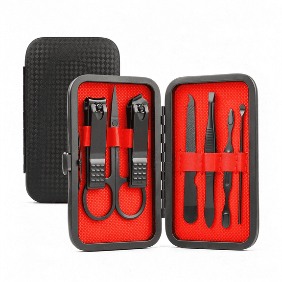 KASIU Manicure Set,Stocking Stuffer for Men,Nail Clipper Kit,Nail Clipper Set,Nail Care Kit,8 in 1 Manicure Kit Grooming Kit Stainless Steel Facial Pedicure Care Tool,Christmas Gifts for Men