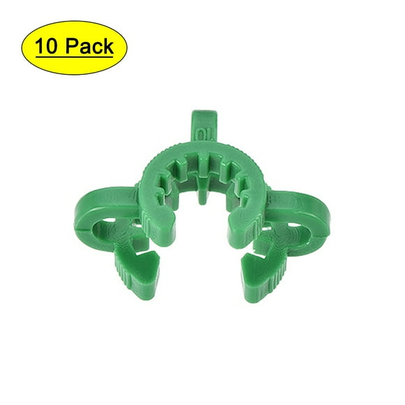 Unique Bargains Lab Joint Clip, Plastic Clamp Mounting Clips for 10/18 or 10/30 Glass Taper Joints Laboratory Connector Green 10Pcs