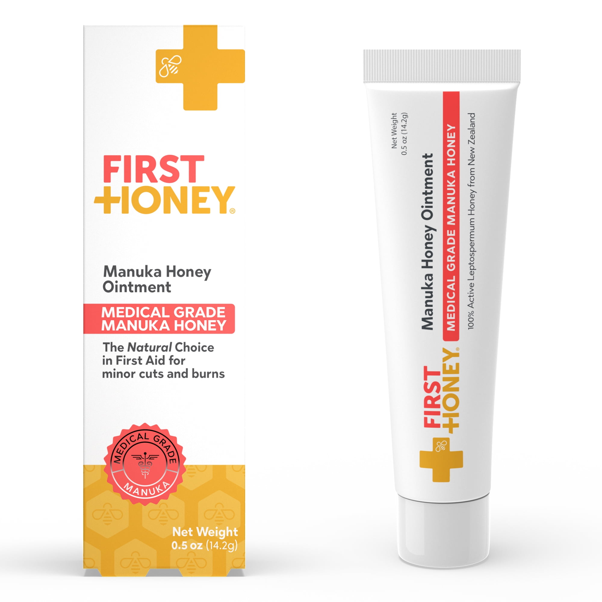 First Honey Manuka Ointment, Medical Grade Liquid Wound Antiseptic Dressing, .5 oz