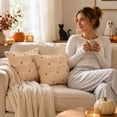 thumbnail image 3 of 2 Pack 16X16 Inch Pumpkin Throw Pillow Covers Halloween Pumpkin Decor Farmhouse Fall Decor for Couch Bedroom Living Room Thanksgiving Home Decorations, 3 of 7