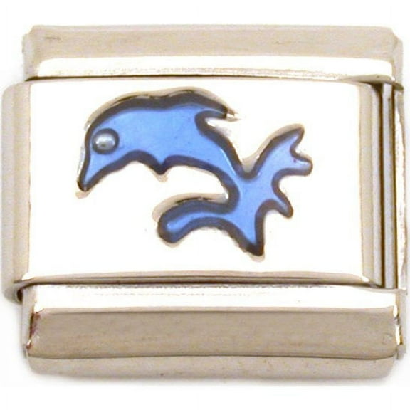 Jumping Dolphin Italian Charm Enamel