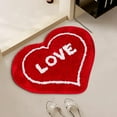 thumbnail image 4 of Moocorvic Heart Shaped Valentines Day Rug Non Slip Bath Mat for Bedroom Bathroom 27.5 Inch, 4 of 5