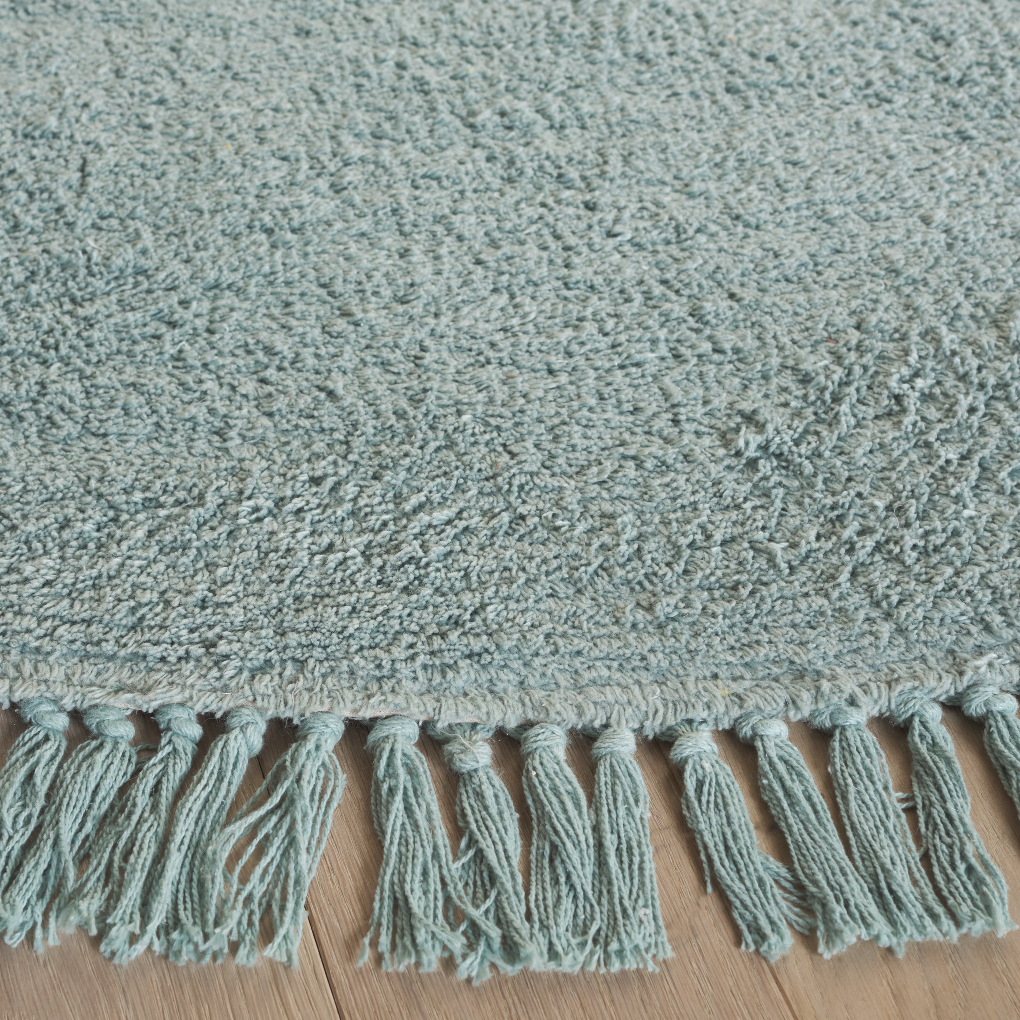 Safavieh Easy Care Frosina Solid Area Rug, Turquoise, 6' x 6' Round
