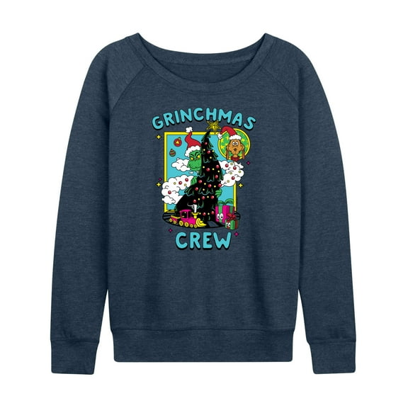 Dr. Seuss The Grinch - Christmas - Grinchmas Crew - Women's Lightweight French Terry Long Sleeve Shirt