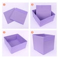 thumbnail image 3 of Unique Bargains Fabric Storage Cube Storage Bin Storage Basket Purple 12*12*6in, 3 of 6