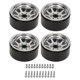 thumbnail image 1 of 4PCS RC Wheel Rim Set Zinc Alloy Steel Universal 1.9 Inch 10 Rims RC Crawler Car Wheel Hub for Axial SCX10 II III Silver, 1 of 1