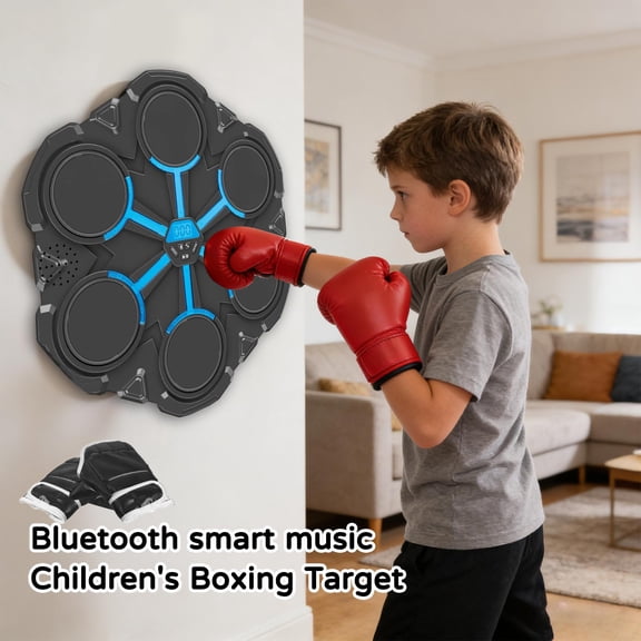 2026 Saker Upgraded Music Boxing Machine|Smart Wall-Mounted Punching Target with LED Counter,Music,3 Interactive Modes|Fun Home Workout&Fitness for Teens,Adults (1 Set)