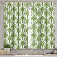 thumbnail image 2 of Ambesonne Irish Valance & Curtain, Entangled Clover Leaves, 55"x36", Cream Green, 2 of 6