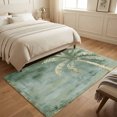 thumbnail image 4 of Area Rugs 4'x6'. Coastal Beach Tree Sage Green Carpet Runner Indoor Outdoor Rugs Home Decor Aesthetic, Vintage Summer Palm Tropical Non Slip Mats Washable Accent Rug for Living Room Bedroom, 4 of 8