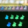 thumbnail image 3 of 10Pcs Luminous Bunny Colorful Glowing in The Dark Miniature DIY Resin Craft Ornament Cute Resin Rabbit Statue Model Phone Case Decor Small Gift, 3 of 7