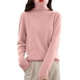 thumbnail image 5 of Women's Clothing Casual Oversized Pullover Knit Sweaters Cozy Winter Minimalist Outfit Sweater Warm Turtleneck Top Soft Wool Blend Long Sleeve Slim Fit For Ladies, 5 of 5