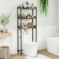 thumbnail image 2 of Costway 3-Tier Over-The-Toilet Bathroom Shelf Metal Frame Space Saver Rack with 4 Hooks, 2 of 10