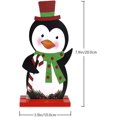 thumbnail image 2 of CPDD Décorations de Table de Noël Bois Signe de Table de Noël Signe Pingouin Plaque Rustique Décoratif Signe de Noël Vacances Autoportant Décor de Table, 2 of 6