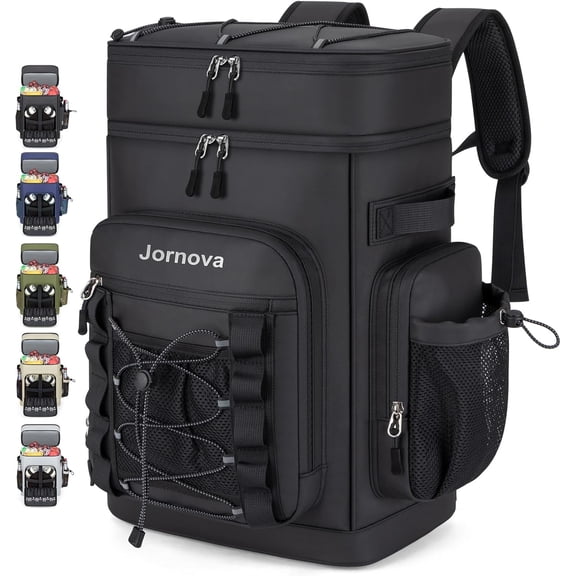 Insulated Cooler Backpack 35L Leakproof Double Compartment for Camping Beach Travel Picnic