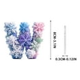 thumbnail image 2 of W Snowflake Series 2D Acrylic Backpack Car Pendant Decoration Ornament Alphabet Design W, 2 of 7