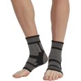 thumbnail image 1 of 1 Pair Copper Infused Ankle Braces Foot Support Compression Sleeves Fo, 1 of 4