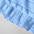 thumbnail image 4 of HAPIMO Women's 4-Piece Swimwear Set - Two Piece Bikini Set & Tie Front Long Sleeve Crop Cover Up & Wrap Skirt Summer Tropical Beach Vacation Bathing Suit Light Blue XL, 4 of 6