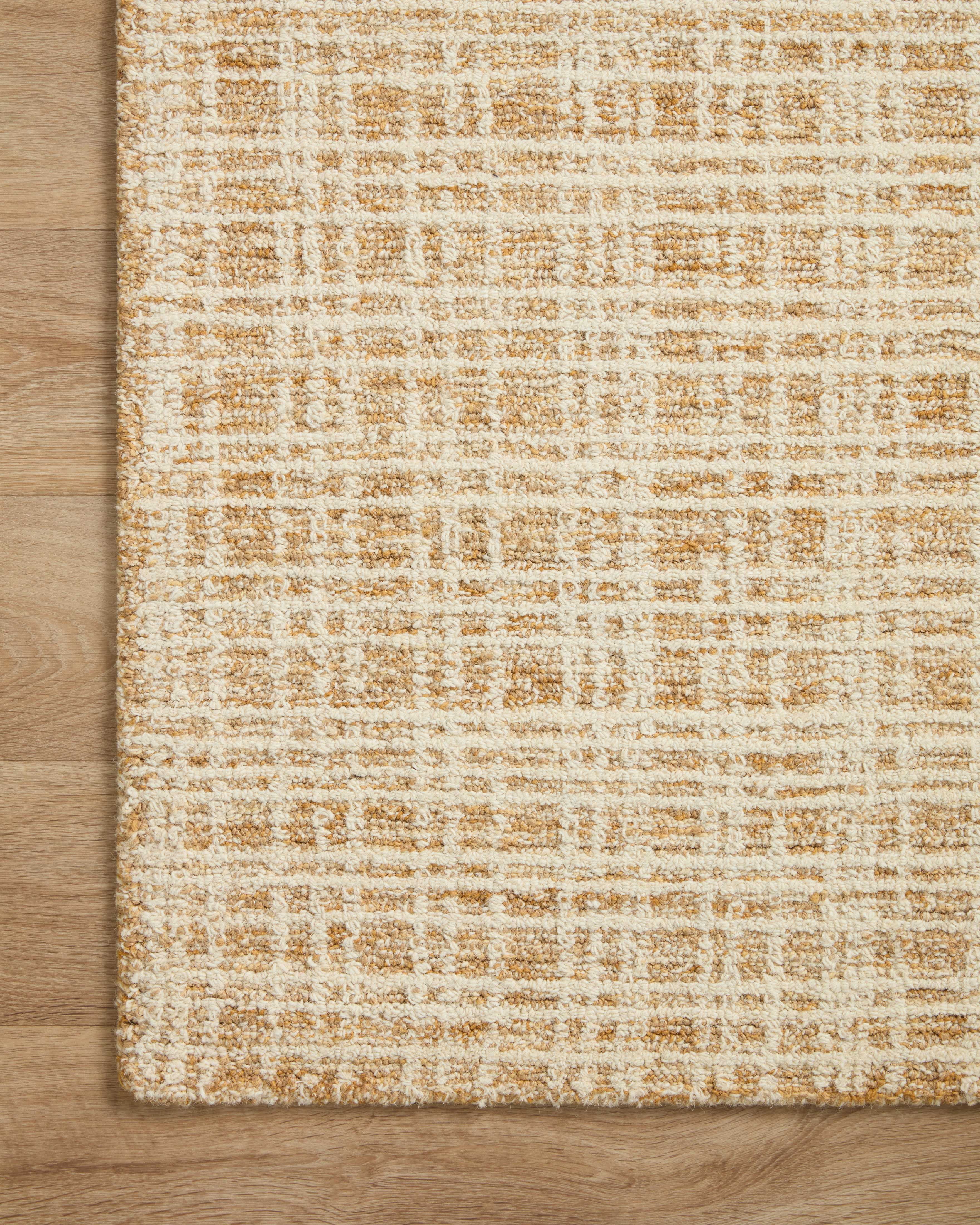 Chris Loves Julia x Loloi Polly Plaid Straw/Ivory 2'-6" x 9'-9" Area Rug