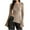 Khaki, variant on ​Women Blouses Casual Ribbed Knit Long Sleeve Top Dramatic Flared Sleeves Asymmetric Hem Keyhole Detail Comfort Stretch Fit Khaki S