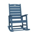 thumbnail image 4 of JUSTLET Outdoor Rocking Chair with Footrest, High Back HDPE Oversized Adirondack Slat Rocker for Patio,Garden,Lawn,Balcony, Navy Blue, 4 of 11