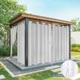 thumbnail image 6 of Outdoor Curtains for Patio Waterproof, Gray Stripes Outdoor Privacy Panels Grommet, Vintage Minimalist Lines Texture Blackout Outside Curtains for Porch/Cabana/Pergola/Gazebo 54"x108", 2 Panels, 6 of 8
