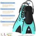 thumbnail image 4 of czcpp-Adult Short Light Adjustable Travel Size Fins Short Blade Fins Flippers for Snorkeling Diving Scuba Swimming Training, 4 of 4