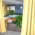 thumbnail image 2 of Jordan Manufacturing 54" x 96" Canary Yellow Solid Grommet Semi-sheer Outdoor Curtain Panel, 2 of 8