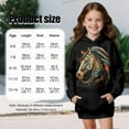 thumbnail image 7 of Psesaysky Girls Tribal Horse Graphic Hoodies Size 9-10 Years Long Sleeve Cartoon Print Pullover Hooded Sweatshirt Cute Casual Tops for Girl, 7 of 7
